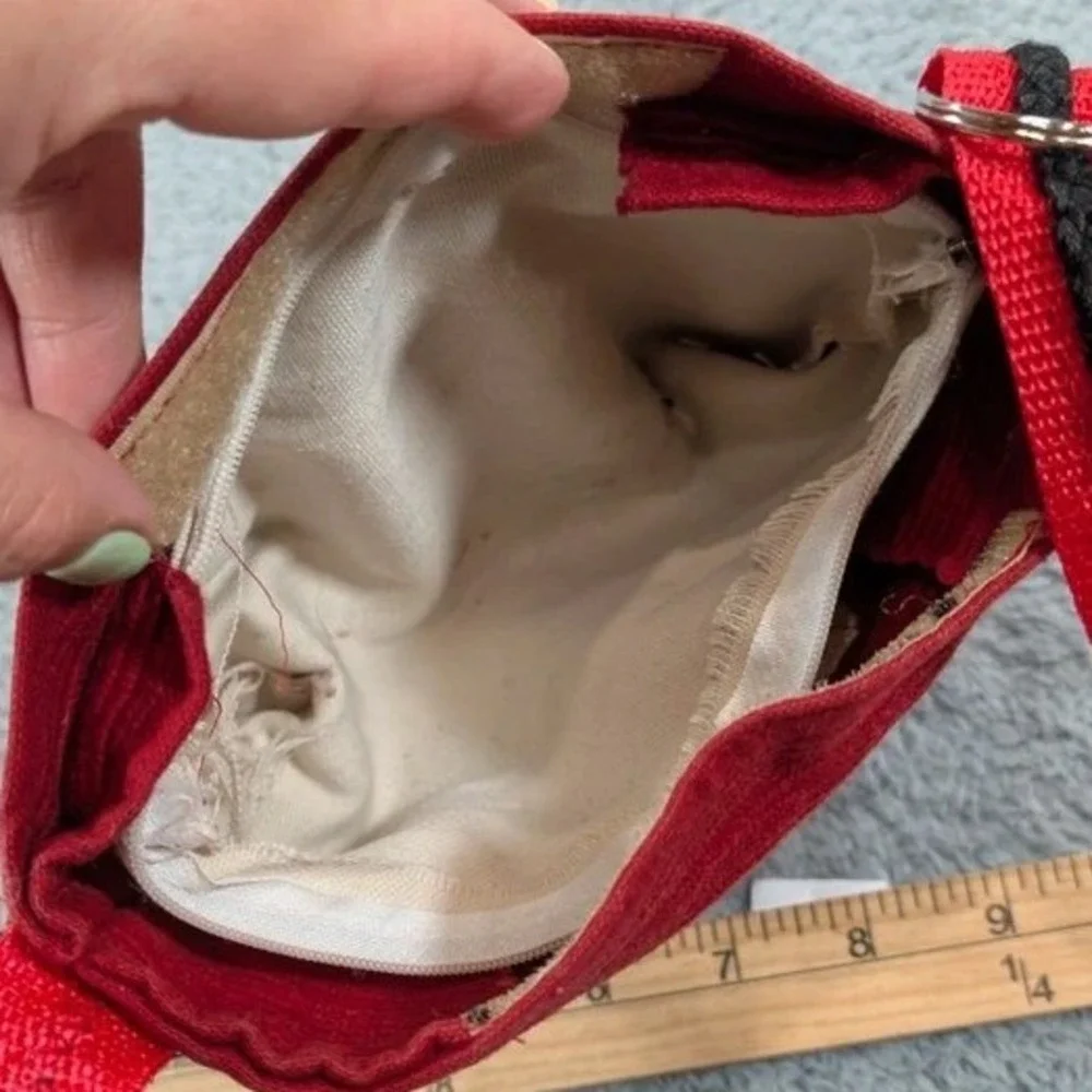 Vintage Cincinnati Reds Corduroy Crossbody Purse Bag Retro Mr Redlegs MLB Pouch